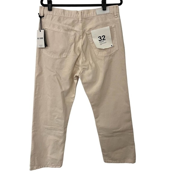 Re/done 70s Crop Boot $250 High Rise Jeans Vintage White Size 32 NWT - Picture 4 of 10